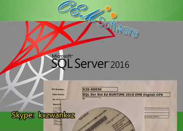 MS SQL Windows 서버 2016 표준 중요한 면허 X20-96930에 의하여 묻히는 Std OPK 포장