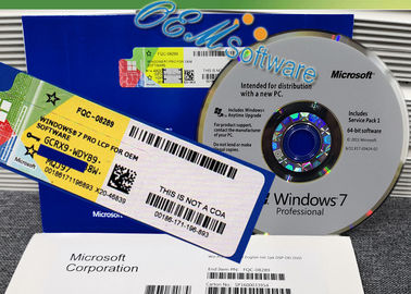 컴퓨터 Windows 7 전문가 상자 Oem 팩 Oem 열쇠 홀로그램 COA 스티커 DVD