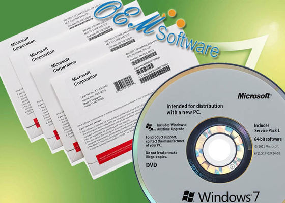COA Dvd Oem 팩 윈도우즈 7 전문적 박스 온라인 활성화