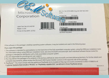 밀봉된 패킹 Windows 서버 2016 R2 표준 OEM 소프트웨어 Coa 열쇠 스티커 면허