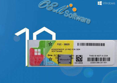 FQC - 08929 Windows 10 Coa 스티커, 소매 Windows 10 직업적인 면허 열쇠
